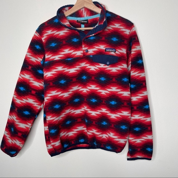 Patagonia Synchilla Red Wild Desert Pullover small - Picture 1 of 5